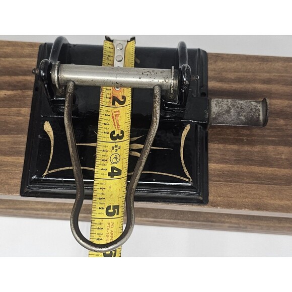 Antique 2 Hole Paper Punch Puncher Iron Victorian Circa Late 1800s Heavy Working - Picture 9 of 10